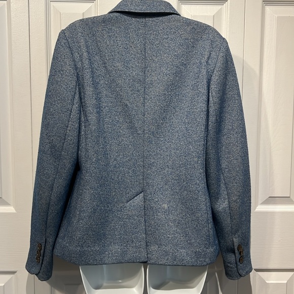 Talbots Heathered Blue Blazer with Pockets‎ Size 10 - Picture 7 of 12